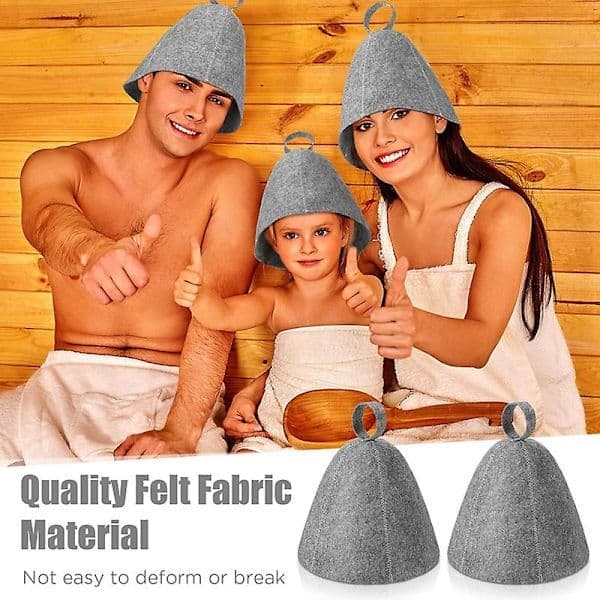 Filthattar för bastu, badmössor, huvudskydd, absorberande bastumössa för bastu, dusch, badrum, ångbad 6pcs