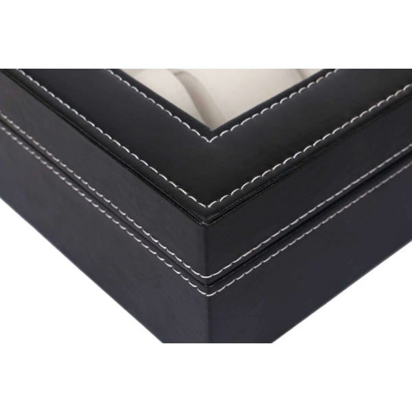 Luksuriøs klokkeboks / Urboks / Urboxs for 6 klokker Svart