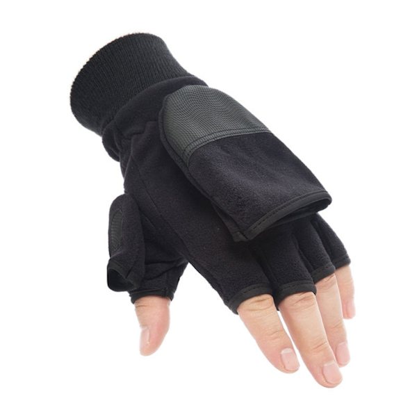Män Kvinnor Flip Fingerless Touch Screen Vinter Varma Handskar Fotografering Vantar Fq XL