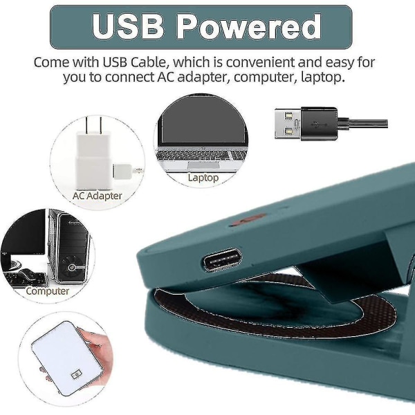 USB -ladattava Led Clamp -lukulamppu tähtiprojektiolla, Star Clip -yövalo, projektorivalo, 360 hanhenkaulainen vuodelamppu, kosketusnäyttö, himmennettävissä (