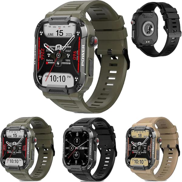 Gard Pro Ultra Smart Watch, Vanntett Robust Militær Bluetooth-anrop Black