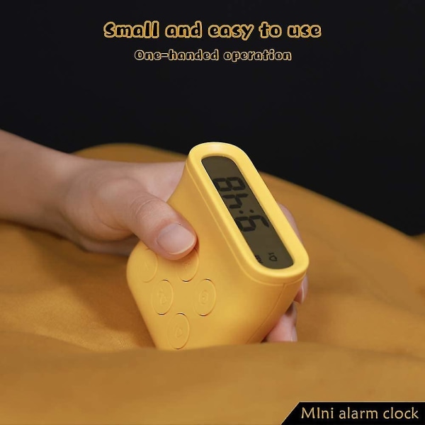 Mini Battery Alarm Clock,simple Operation Small Battery Clock , Snooze, Backlight, Timing, Perfect For Travel,study,desk, Shelf, Bedside (hy)