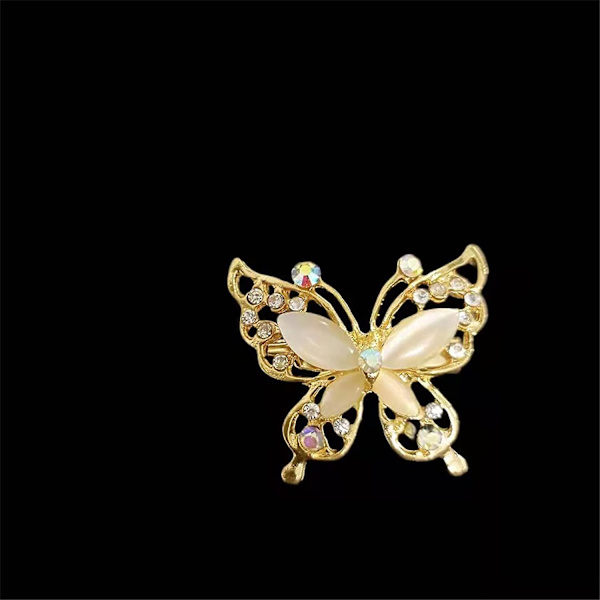Perhosrintakoru Pins Chic Romanttinen Elegantti Timanttikristalli Hyönteinen Rintaneula Nainen Kukkakimppu Huivi Shaali Vaatteet Tarvikkeet Hääjuhlat Banketti