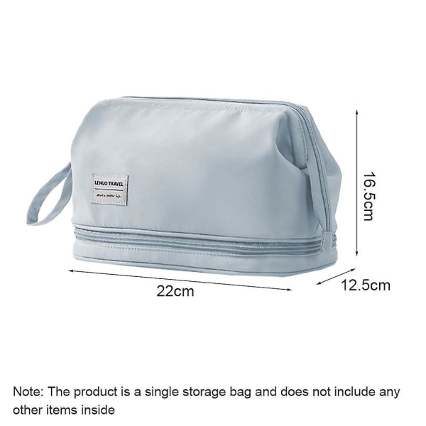 Förvaring Dubbellagers kosmetikaväska, bärbar toalettväska, gjord av polyester