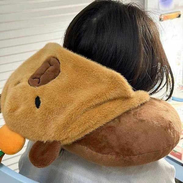 Söt Capybara Plyschkudde För Kvinnor U-formad Kudde Resekudde Nackkudde