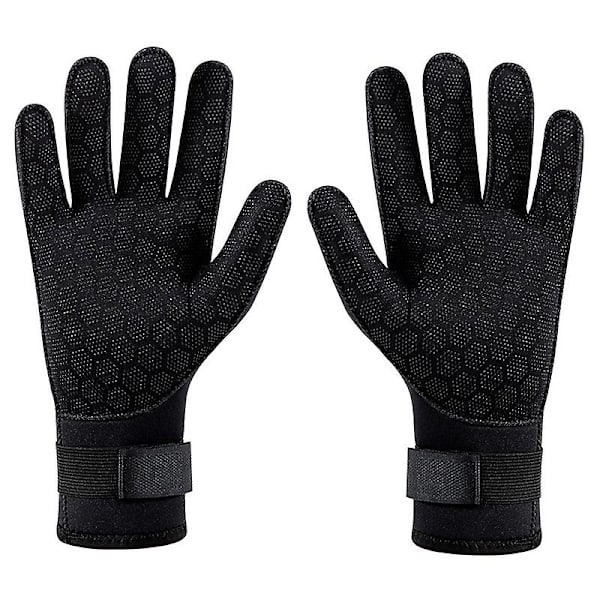 Neopreenistä valmistetut talviset lämmitetyt sukellus- ja snorklauskäsineet miehille ja naisille Black M