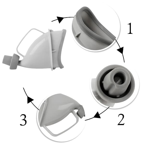 Bärbart stående campingtält resetoalett grå 10*10,7*7cm