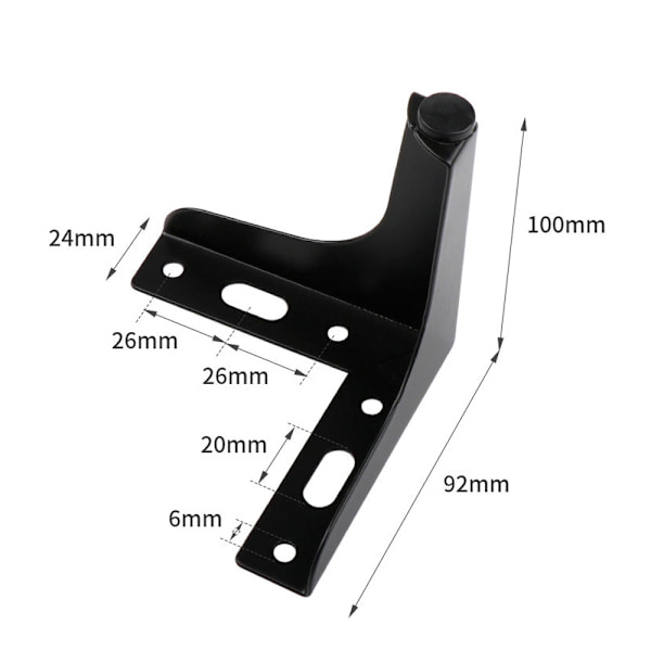 stk sorte metalmøbelben, 10 cm sorte sofaben, moderne metalmøbelben til sofa, bord,