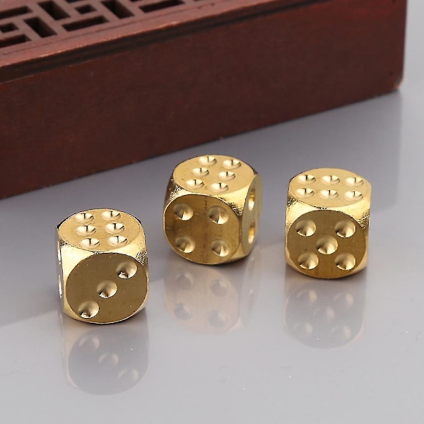1 st 20 mm 0,78 tum massivt mässingtärningsspel klubb bar semesterfest underhållningsspel
