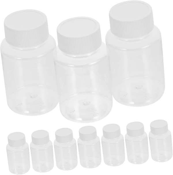 12 st reseflaskset 100 ml påfyllningsbara små flaskor av PET och PP