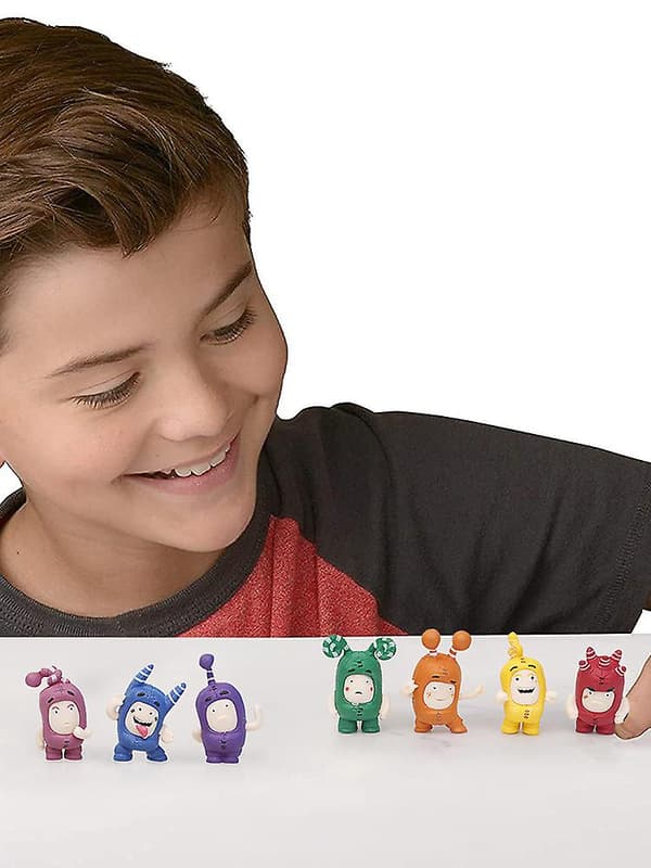 7 stk. Oddbods Cartoon Legetøj Dukker Bløde Søde Pogo Nye 4cm Bubbles Jeff Legetøj