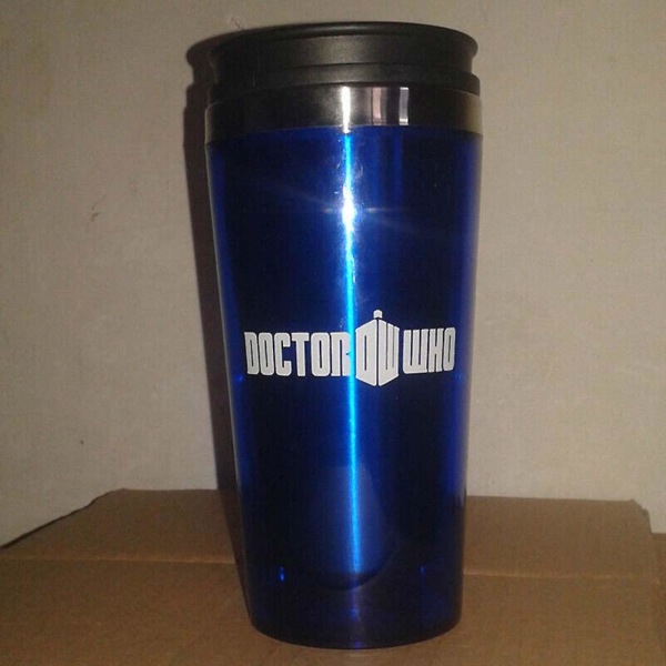 Doctor Who Travel Coffee Mug - Tardis Isolated Tumbler Cup 16oz flaska