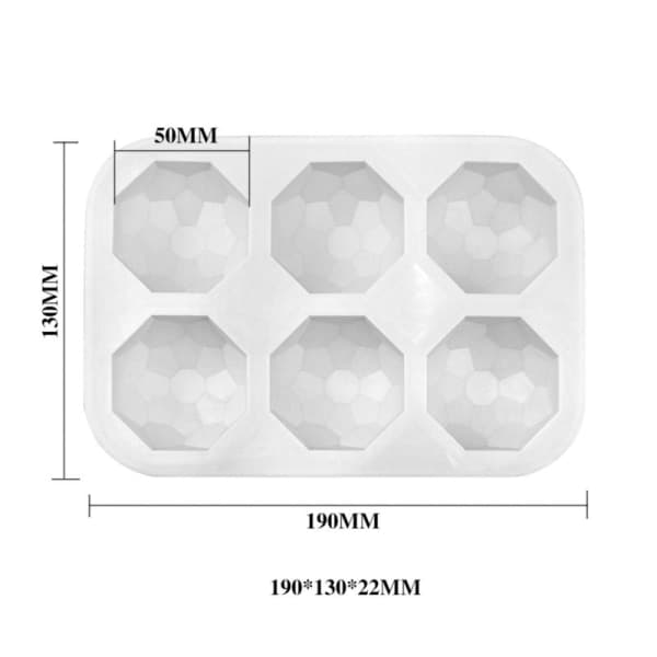 3D Gemstone Design Sjokoladeform DIY Diamant Mousse M