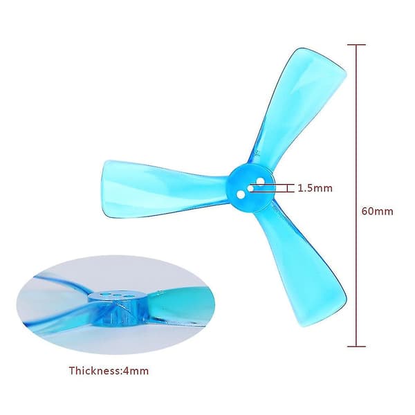 For Nazgul 2525 2,5 tommer -blad/3 blad propel propeller cw ccw til fpv protek25 drone del - grå hy