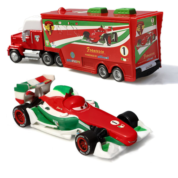 Bilar Film Mcqueen & The King & Chick Hicks & Mack Truck Farbror Diecast Fordon Leksaker Set Style E