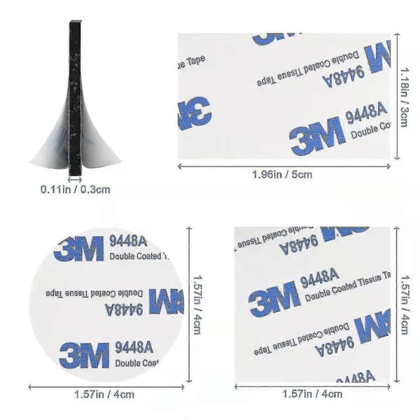 Dobbeltsidige 3m klebeputer - 60 stk skumtapeputer kompatible med montering