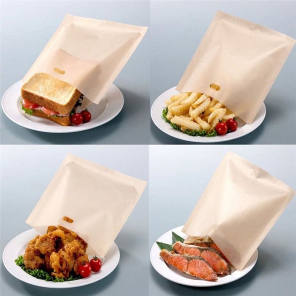 10-Pack - Toastbag / Toastpose - Grill sandwich i brødristeren Brun