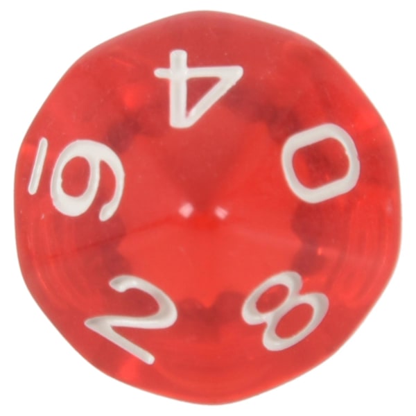 10-terninger D10 Ti-sidet Gem Die til brætspil Transparent Multicolor