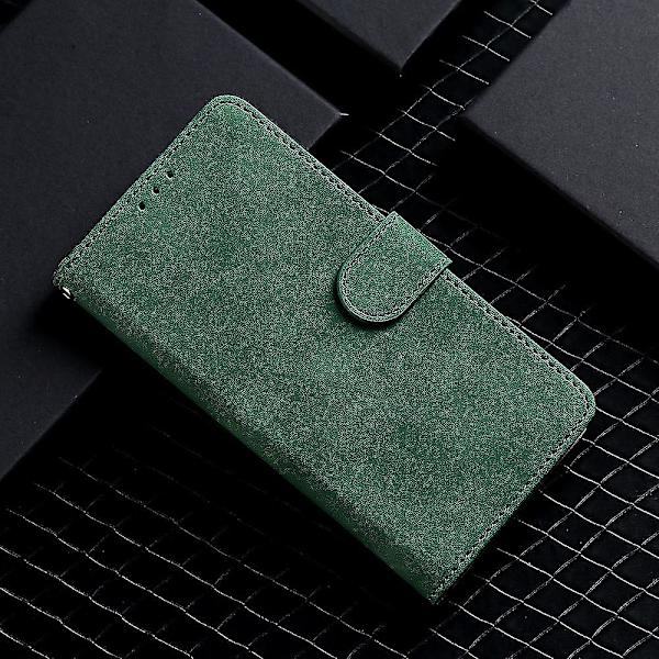 För Ulefone Note 16 Pro Stativ Plånbok Mobiltelefonfodral Hudkänsla PU Läder + TPU Telefonfodral Green