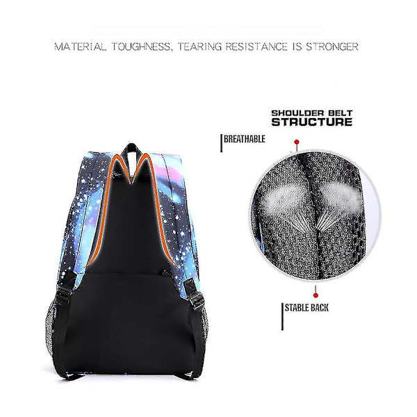 Lilo Stitch Ryggsekk Tredelt Sett Skolesekk_x Lightning black 1