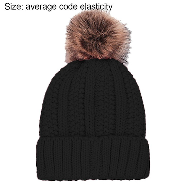 Hatt Mössa Snowski Vinter Stickad Ull Skalle Mössa