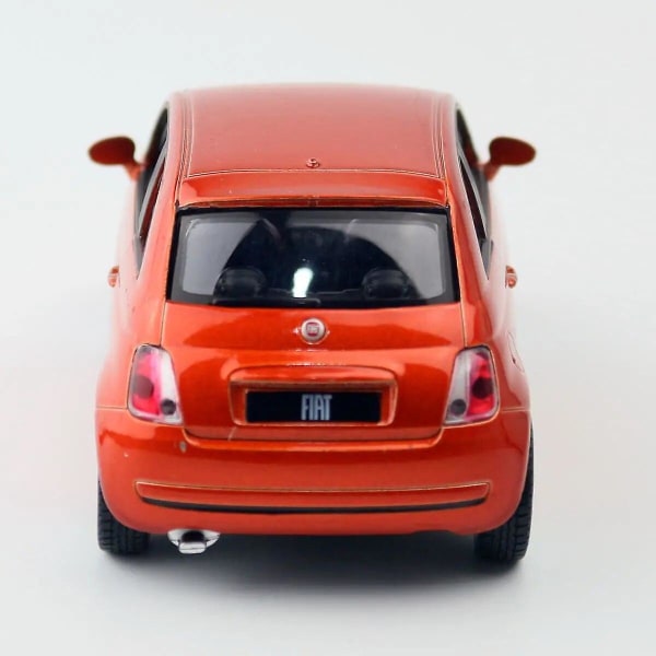 1/28 Fiat 500 Legetøjsbil Miniature CCA Klassisk model Diecast Alloy Collection Døre, der kan åbnes, trækkes tilbage Køretøjssamlingsgave Burgundy