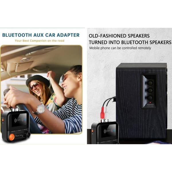 Bluetooth 5.2-mottaker, Audio NFC trådløs adapter, trådløs lydkonverter