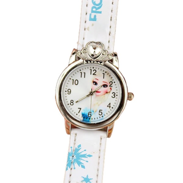 Disney Frozen Elsa Quartz Watch Jenter Barn Tegneserie Festgaver Armbåndsur White