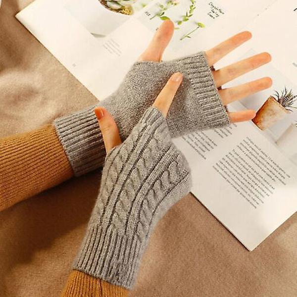 Nya fabrikssekunder kashmir fingerlösa handskar från Turtle Doves brown