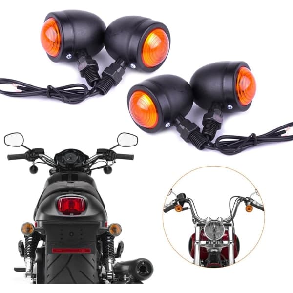 4 stk. Motorcykel Blinklys Blinklys 12V Vandtæt