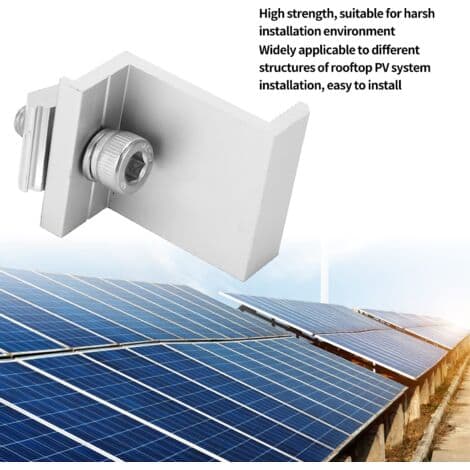 Solpaneländklämmor – 10-pack – Vattentät aluminiumlegering – Snabb och säker installation