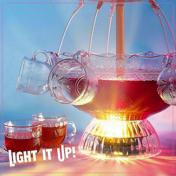LED-base Partyfontæne 3-lags design 5,7 liters kapacitet