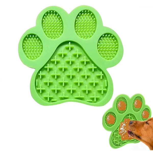 Hundeslikkepude med jordnøddesmør, langsom foderdispenser til hunde og kæledyr