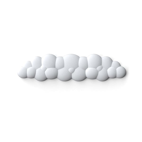 Cloud-formet håndledsstøtte i blødt læder med memory foam til komfortabel skrivning for at lindre smerteforebyggelse - tilfældig farve White