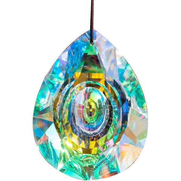 Kristalliprisma Ikkunariipus Lasi Rainbow Sun Catcher 89mm AB Riippuva Valo Tarvikkeet