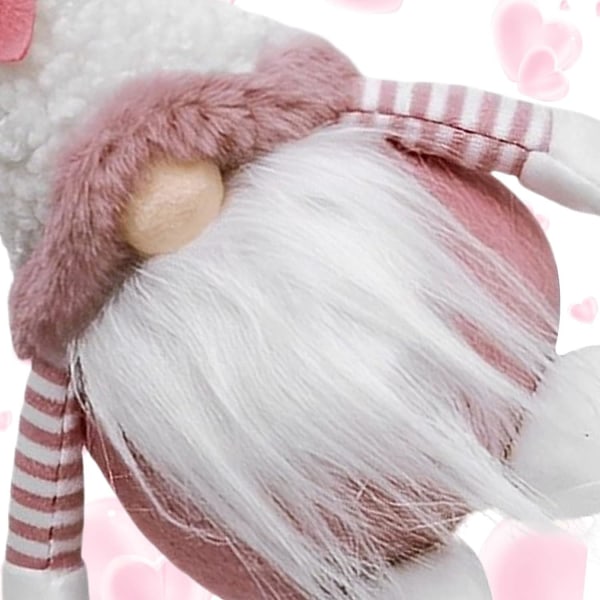 Valentines Day Gnome Gaver - Pink Plys Par Gonk - Skandinaviske Tomte Dukker