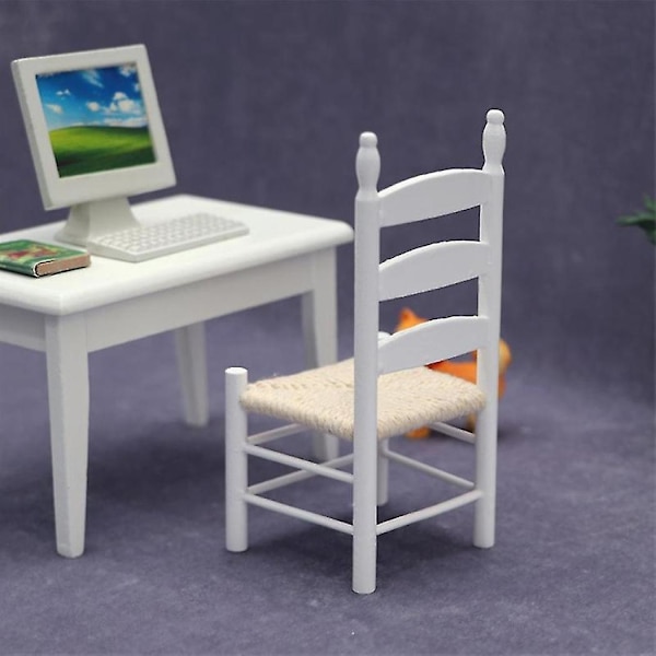 1:12 skala dockhusmöbler miniatyrstol modell tillbehör leksak
