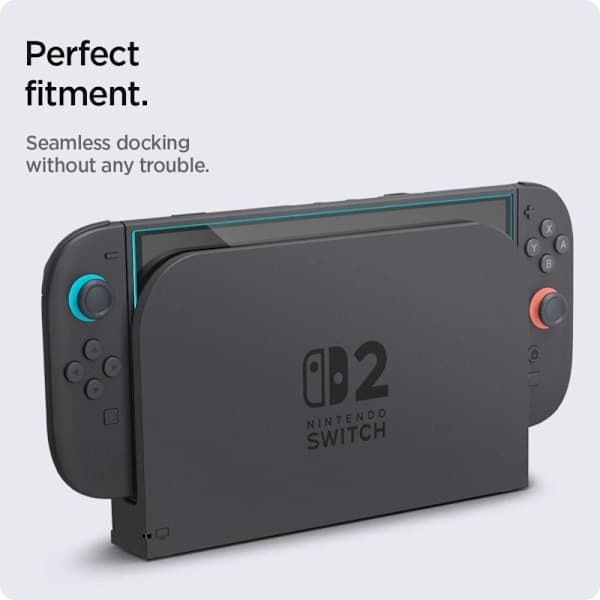 Spigen Nintendo Switch 2 Skærmbeskytter GLAS.tR EZ Fit 2-pak