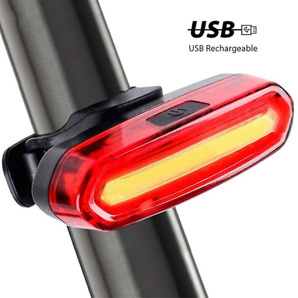 120 Lumenin pyörän takavalo, USB-ladattava, vedenpitävä MTB-pyörän takavalo, Ciclismo Red White