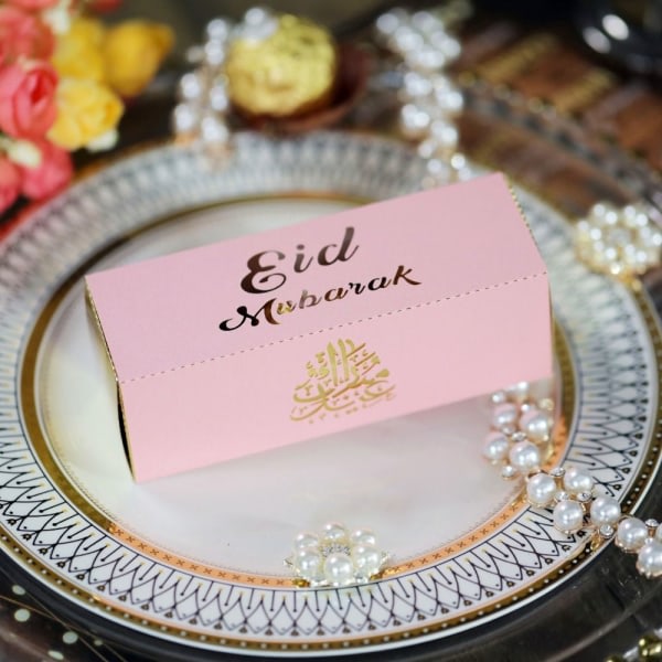 10 kpl Eid Mubarak karkkirasiat Ramadan Candy laukku MUSTA musta