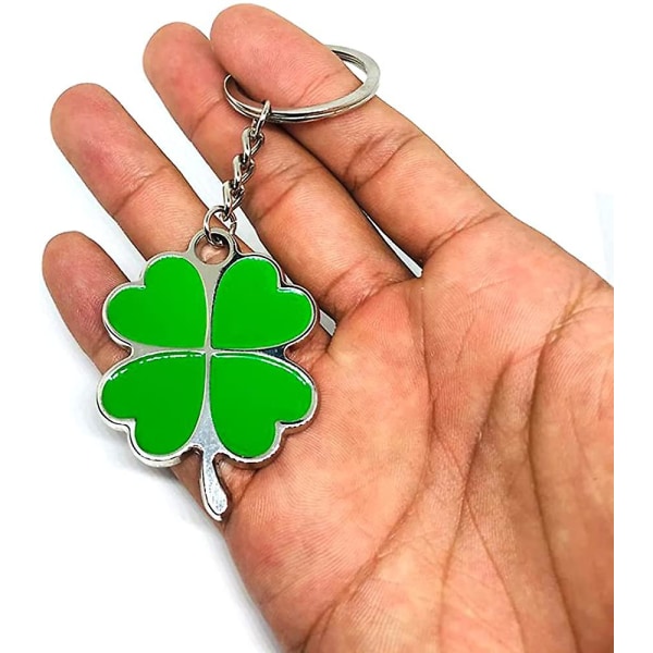 3D The Lucky Four Leaf Clover avaimenperä Lucky Key Chain korulahja (vihreä)