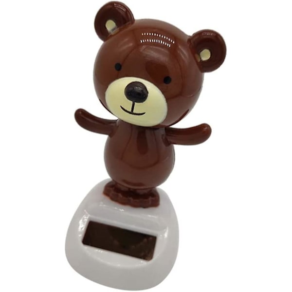 Solbjørn Bobble Shaking Head Dancing Toy Figurine Statue Bil Dash Board Dekorationer Ornamenter