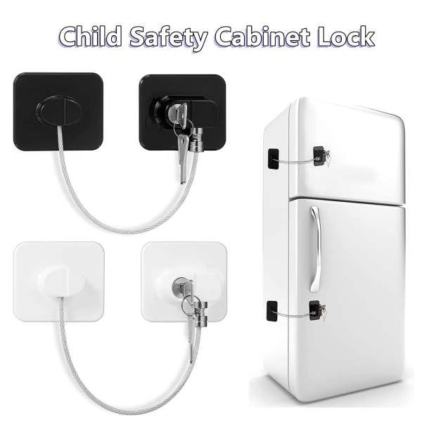 Skabslås Køleskabslås (1 nøgle) black Coded Lock