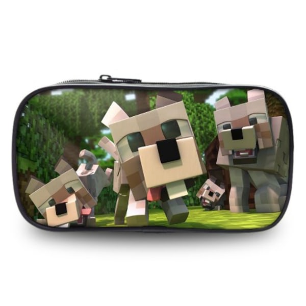 Minecraft case for kids Printed pencil bag Students cute bag -