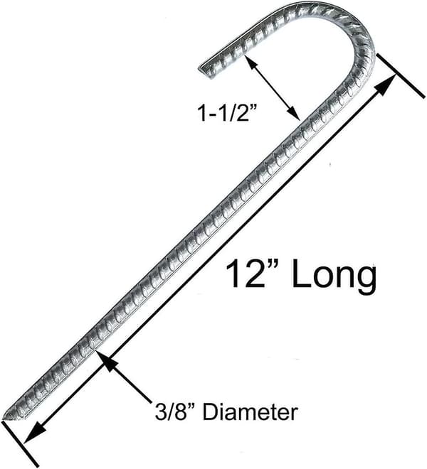 Sett med 4 ankerpinner på 30 cm