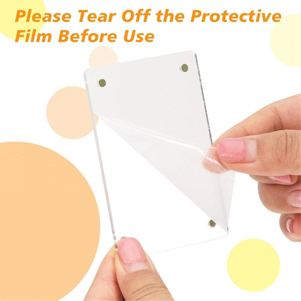 12 stk akryl kjøleskapsmagnet bilderamme bildeholder klar fotodisplayfilm bilder, 2,36 x 3,54 tommer