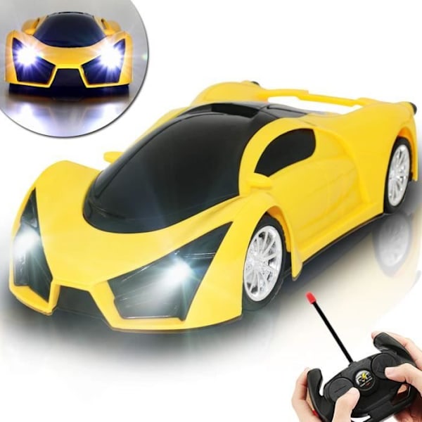 Kauko-ohjattava auto - RC - Keltainen - 1/16 mittakaava - Lahjoja pojille ja tytöille
