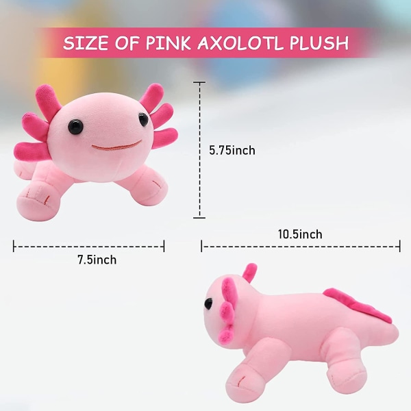 Axolotl plyschleksaker 10,5'' Mjuk söt Axolotl plyschdjur, Kawaii Axolotl plyschdocka, Rosa Axolotl plyschleksak Söt Axolotl plyschleksak Kudde F pink