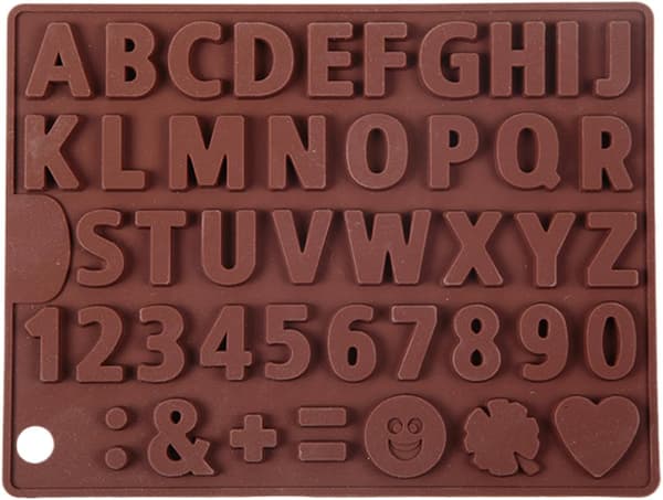 Alfabet silikoneform, bogstavforme og tal chokoladeforme