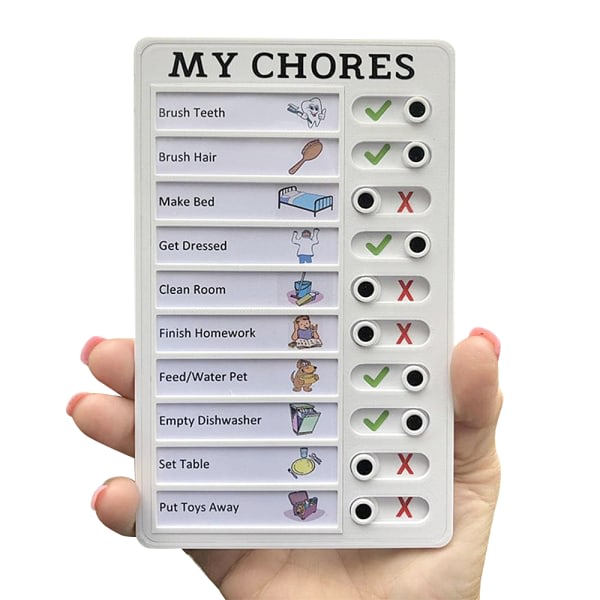 My Chores -kannettava muistitaulu - uudelleenkäytettävä asuntovaunujen tarkistuslista - päivittäiset askareet